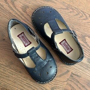 L'Amour Blue Dress Shoes Classic T-Strap Design